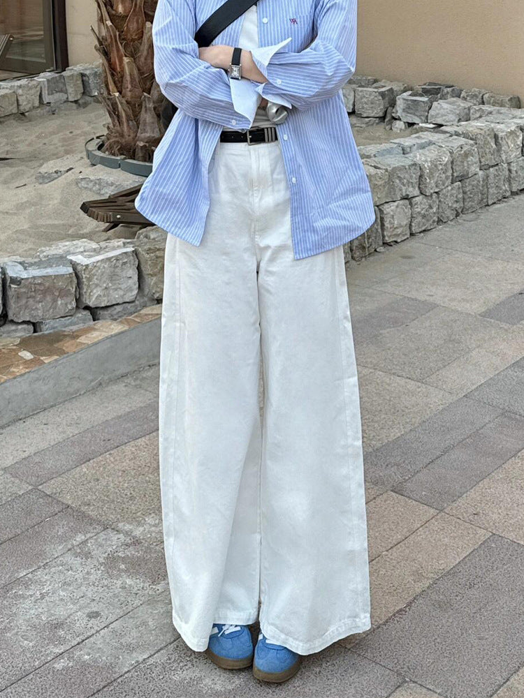 Women Wide Leg Denim Trousers