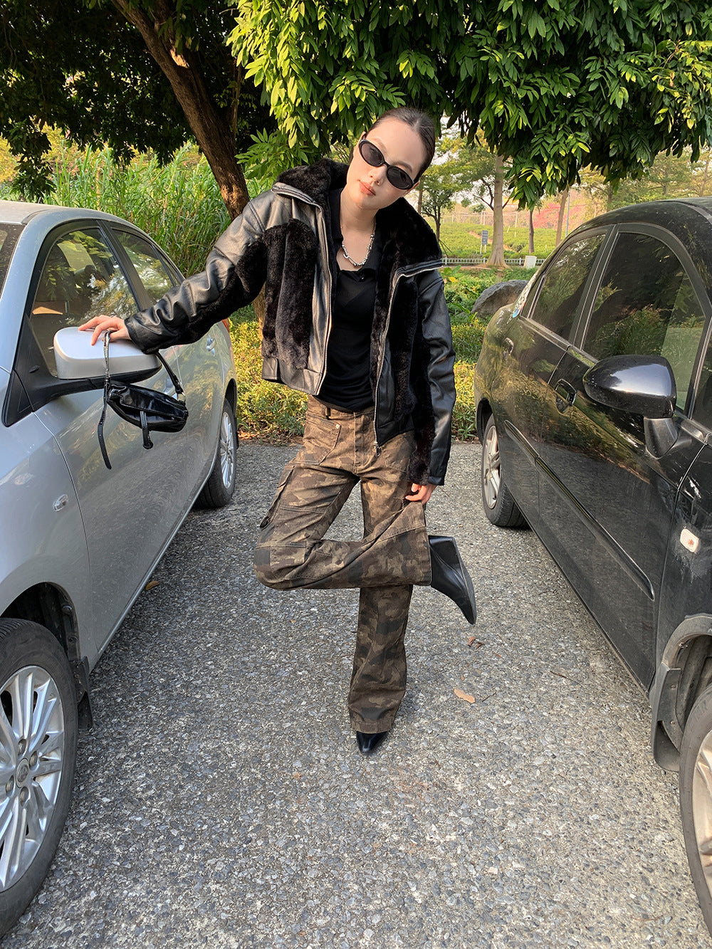 Versatile flared camouflage cargo pantS