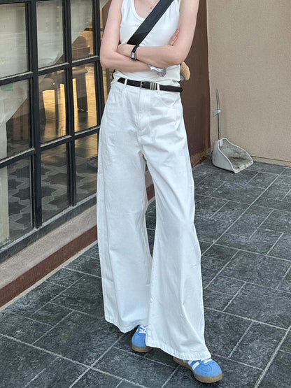 Women Wide Leg Denim Trousers